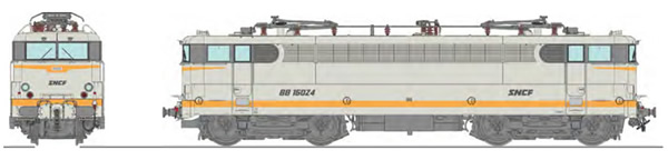 REE Modeles MB-143SAC - French Electric Locomotive Class BB 16024 Grey livery downstroke SNCF logo, Preserved loco - AC Sou